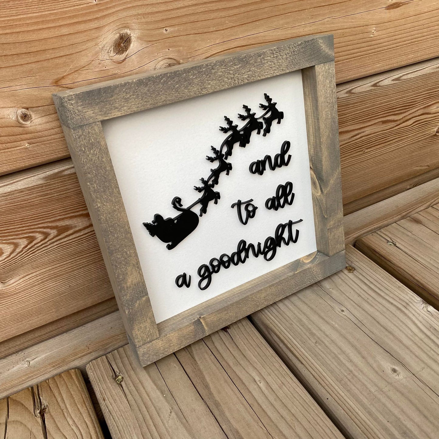 And To All A Goodnight | Wood Sign