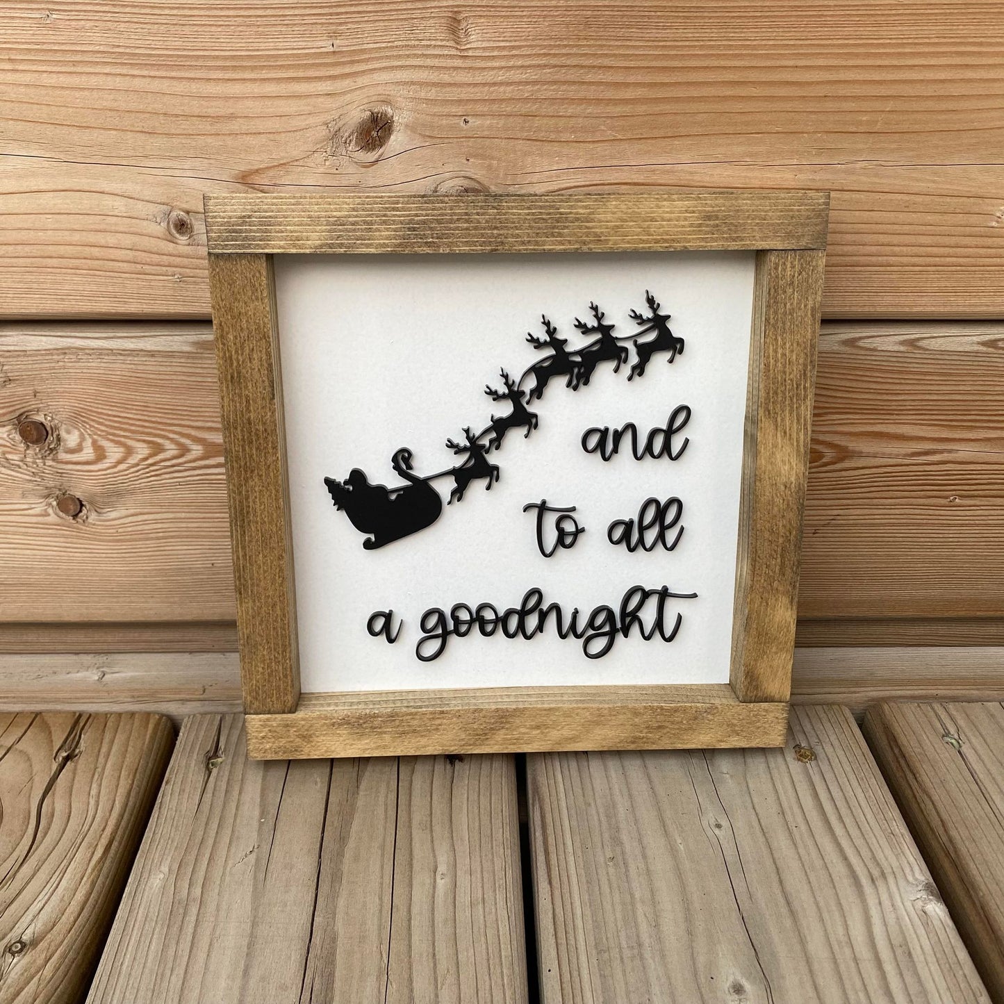 And To All A Goodnight | Wood Sign