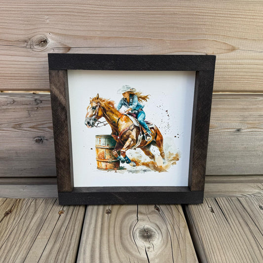Barrel Racing | Wood Sign