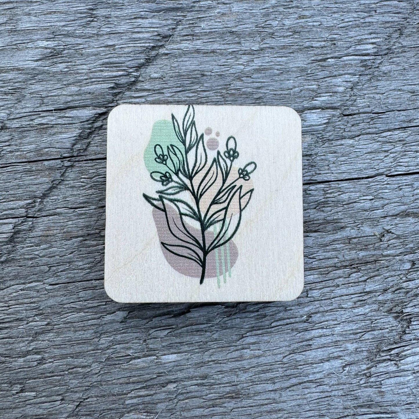 Botanical Line Art Flower | Magnet