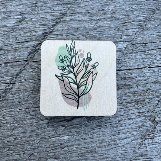 Botanical Line Art Flower | Magnet