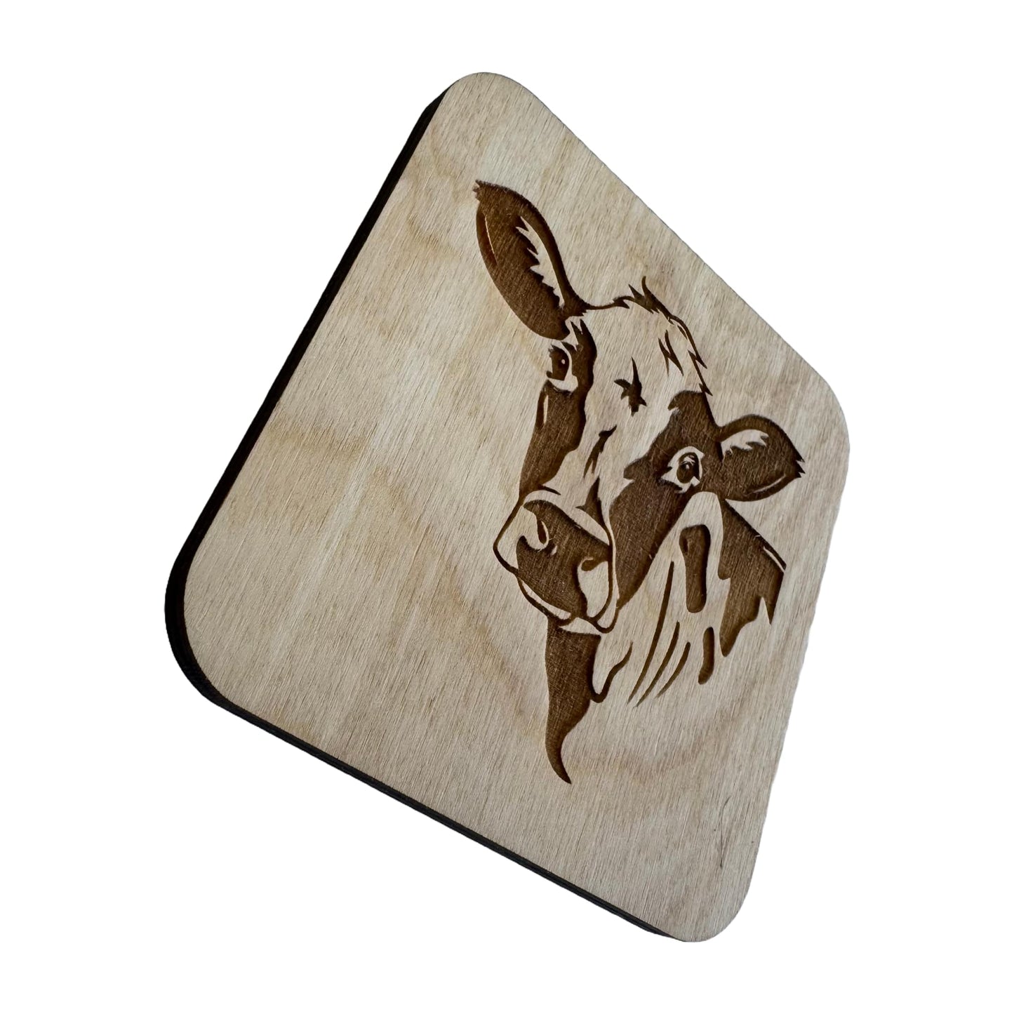 Cow | Wood Coaster