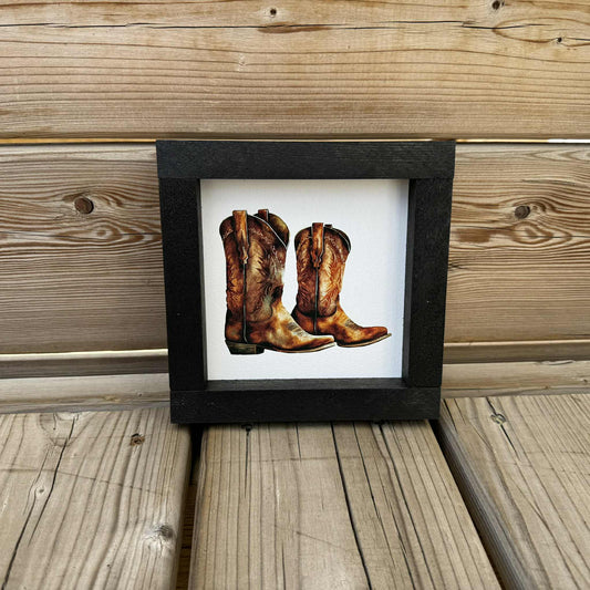 Cowboy Boot Mini | Wood Sign