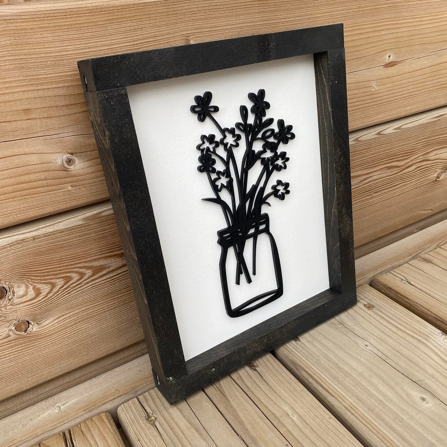Daisies In Jar | Wood Sign