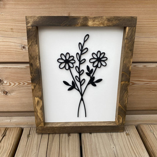 Daisy Bouquet | Wood Sign