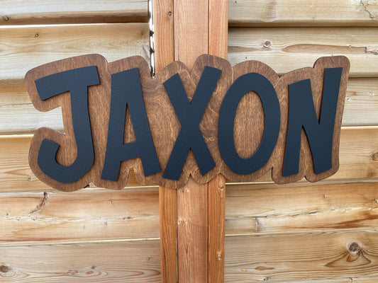 First Name Offset | Custom Nursery Name Wood Sign