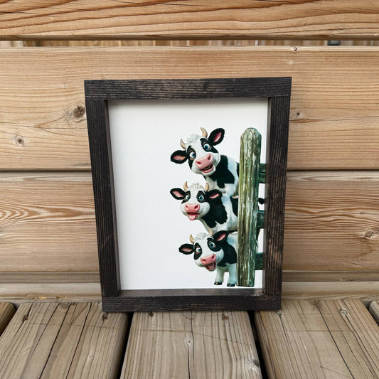 Funny Cows | Wood Sign