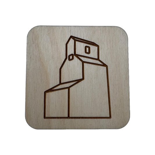 Grain Elevator | Wood Coaster