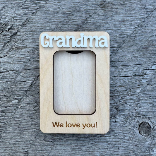 Grandma We/I Love You | Mini Picture Frame Magnet