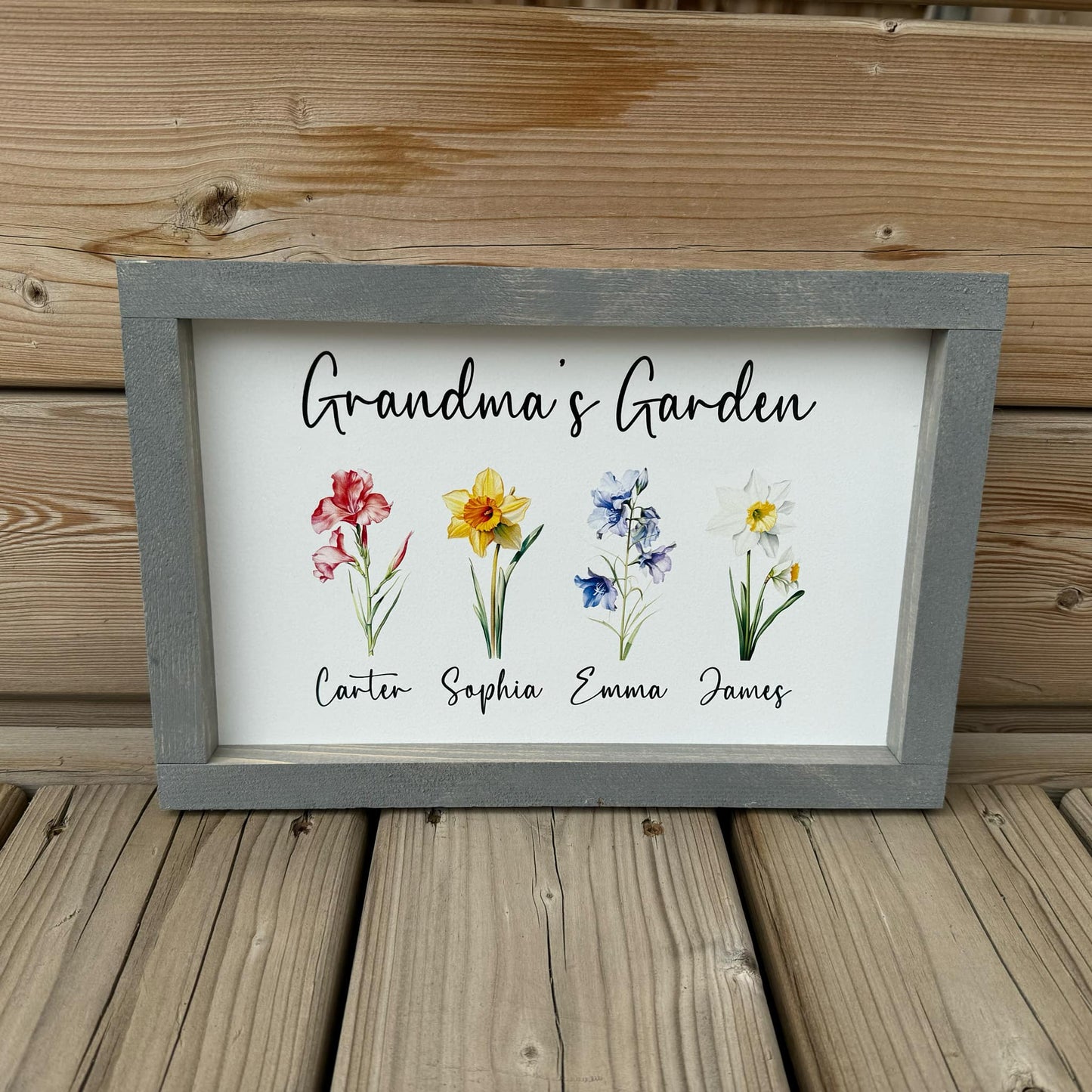 Grandma's Garden | Custom Wood Sign