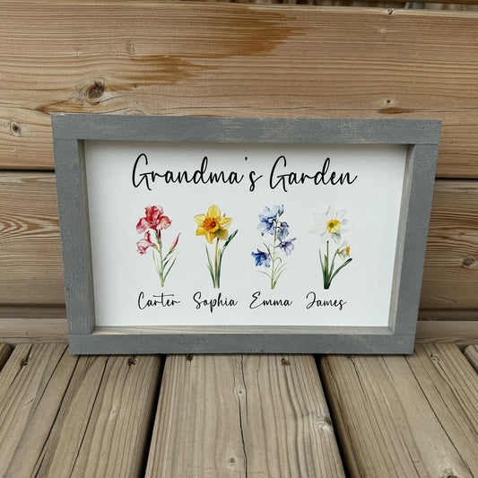 Grandma's Garden | Custom Wood Sign