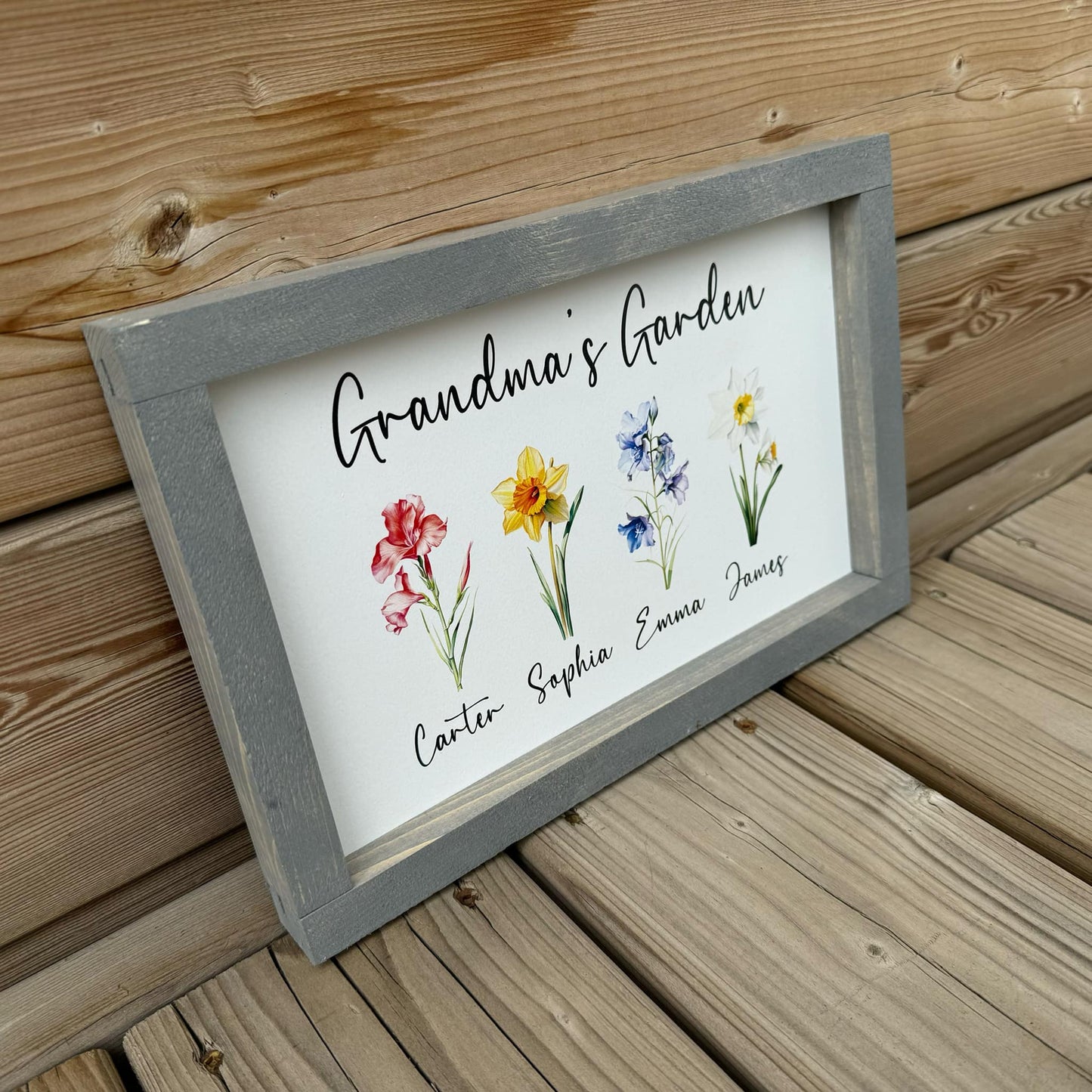 Grandma's Garden | Custom Wood Sign
