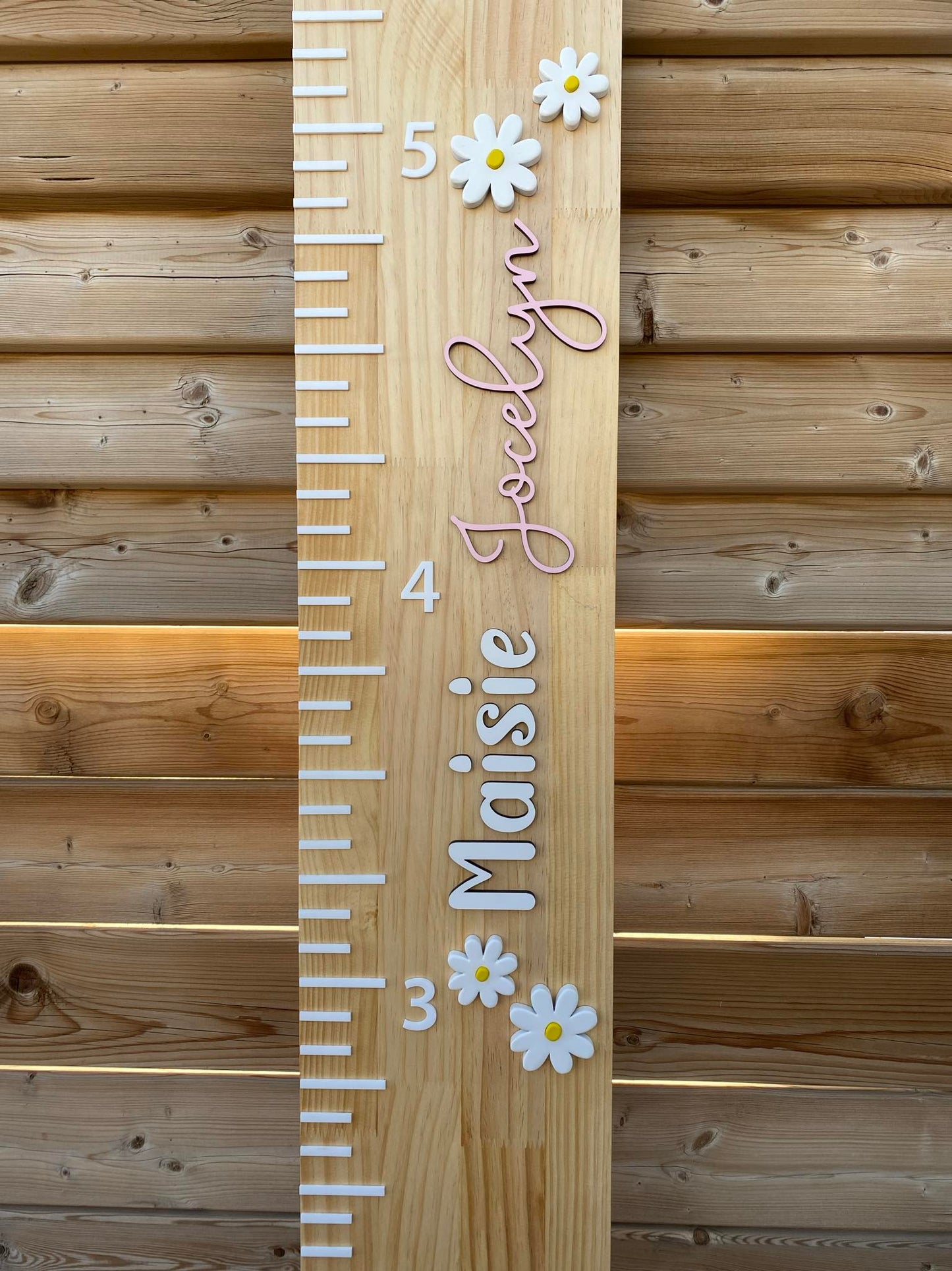 Daisies | Custom Growth Chart Wood Sign