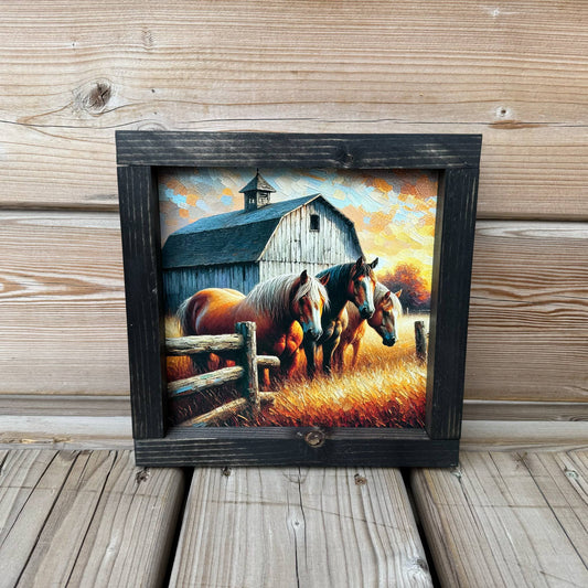 Horses Farm | Wood Sign