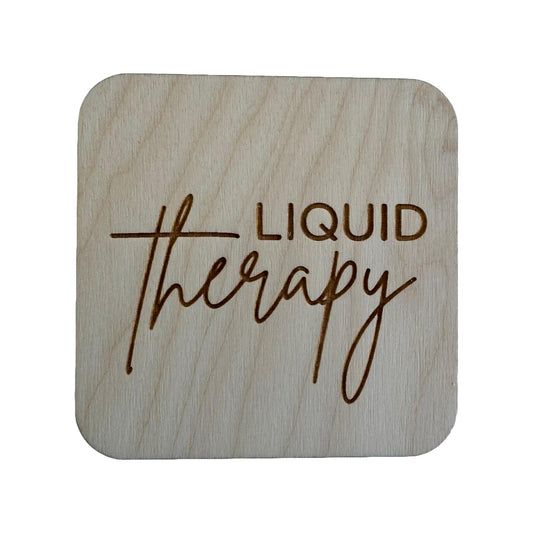 Liquid Therapy | Wood Coaster