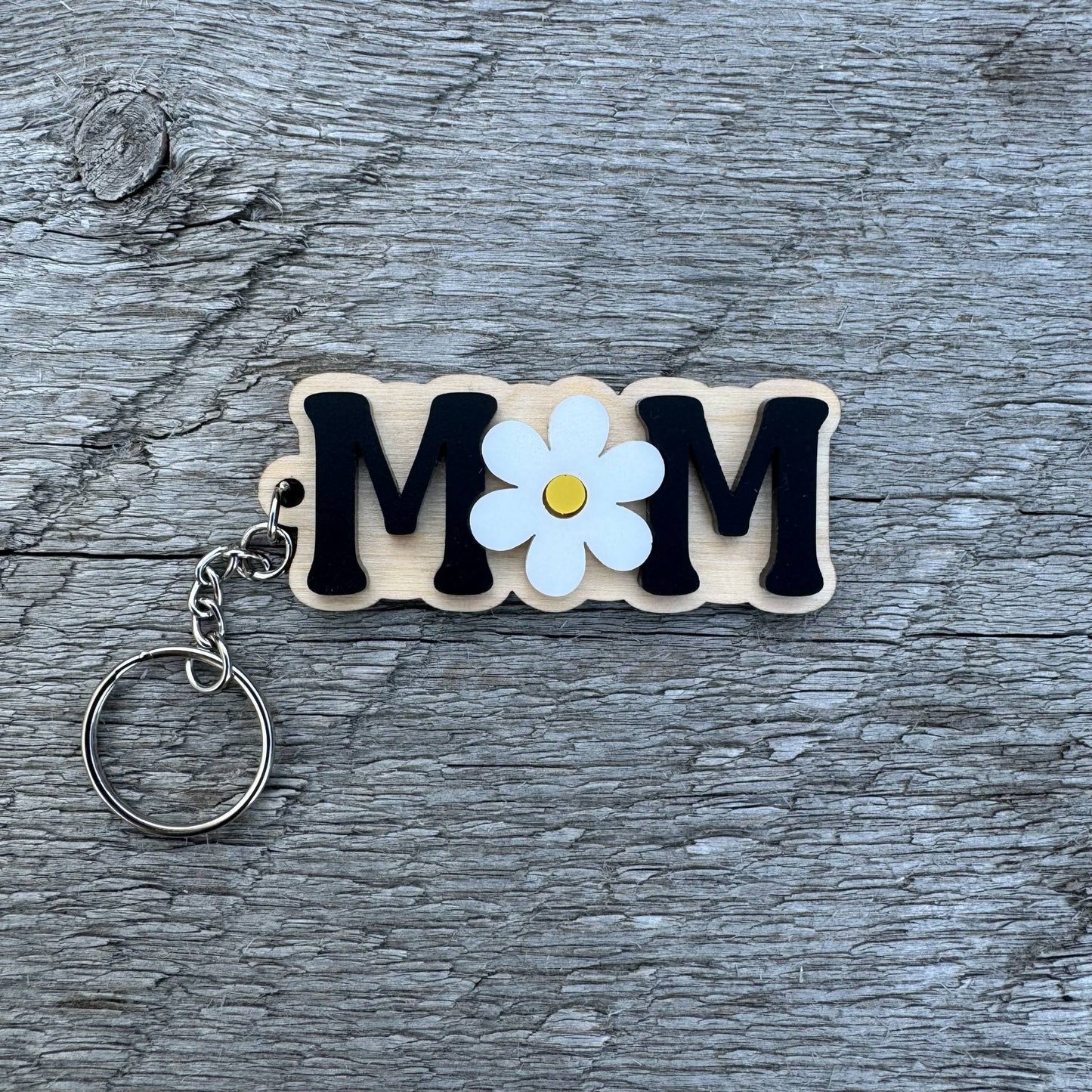 Mom with Daisy | Keychain