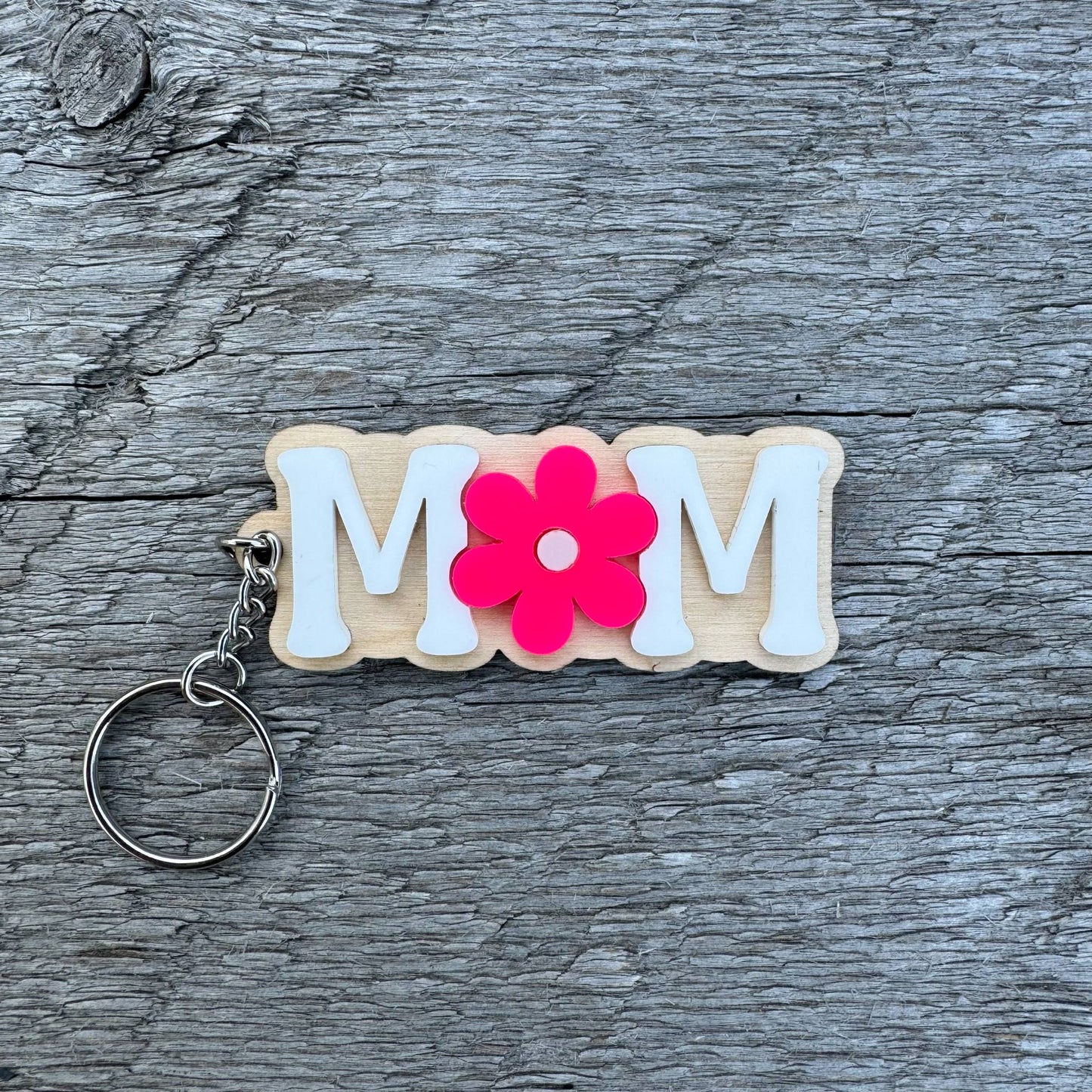 Mom with Daisy | Keychain