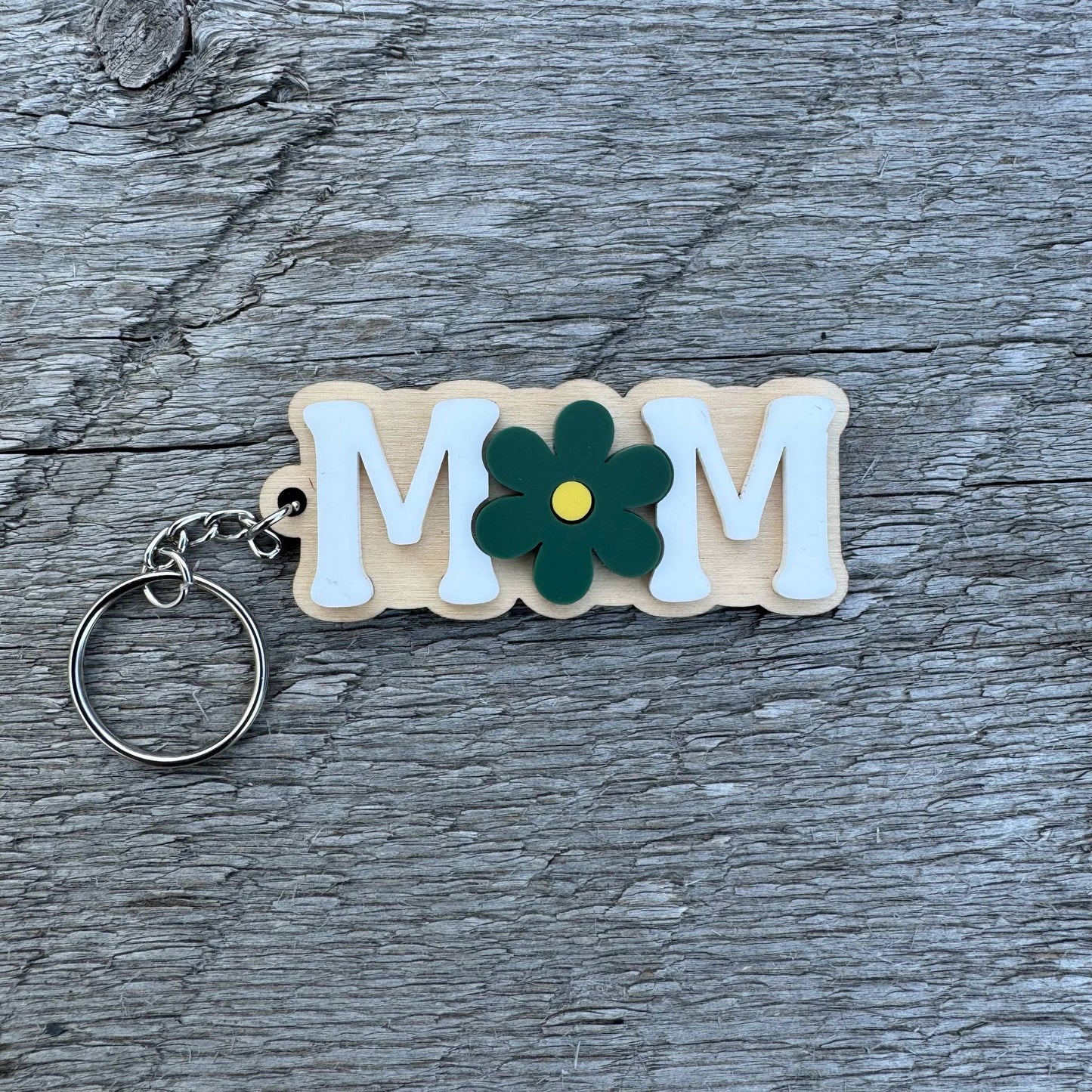 Mom with Daisy | Keychain