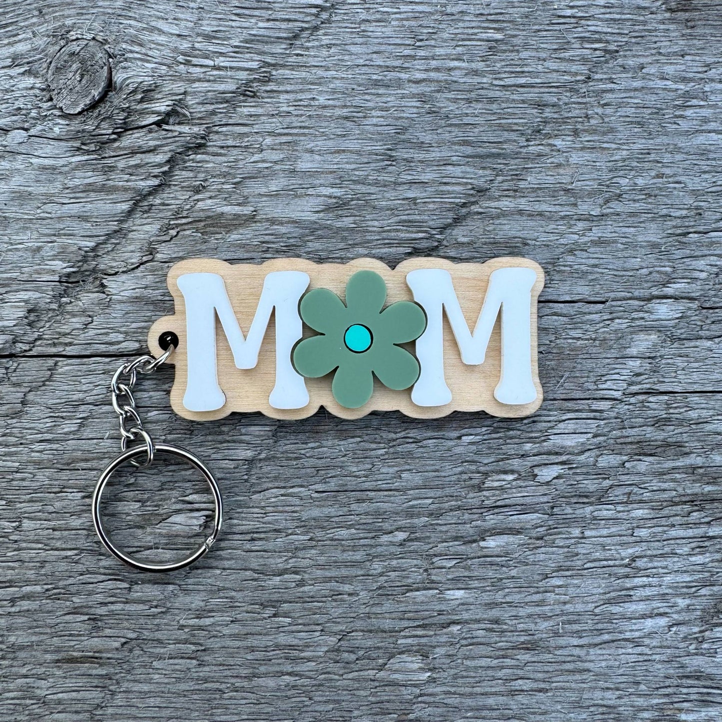 Mom with Daisy | Keychain