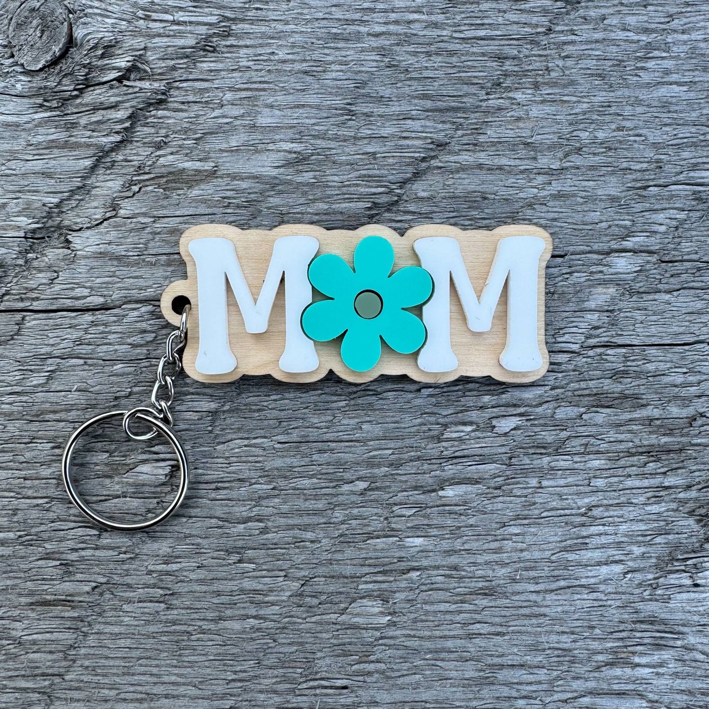 Mom with Daisy | Keychain