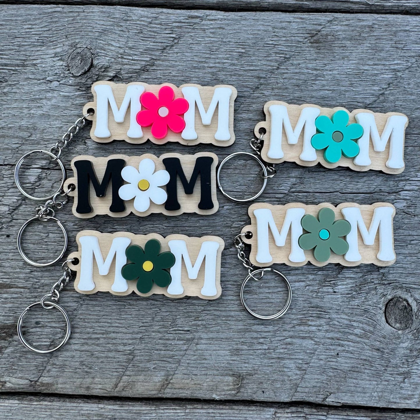 Mom with Daisy | Keychain