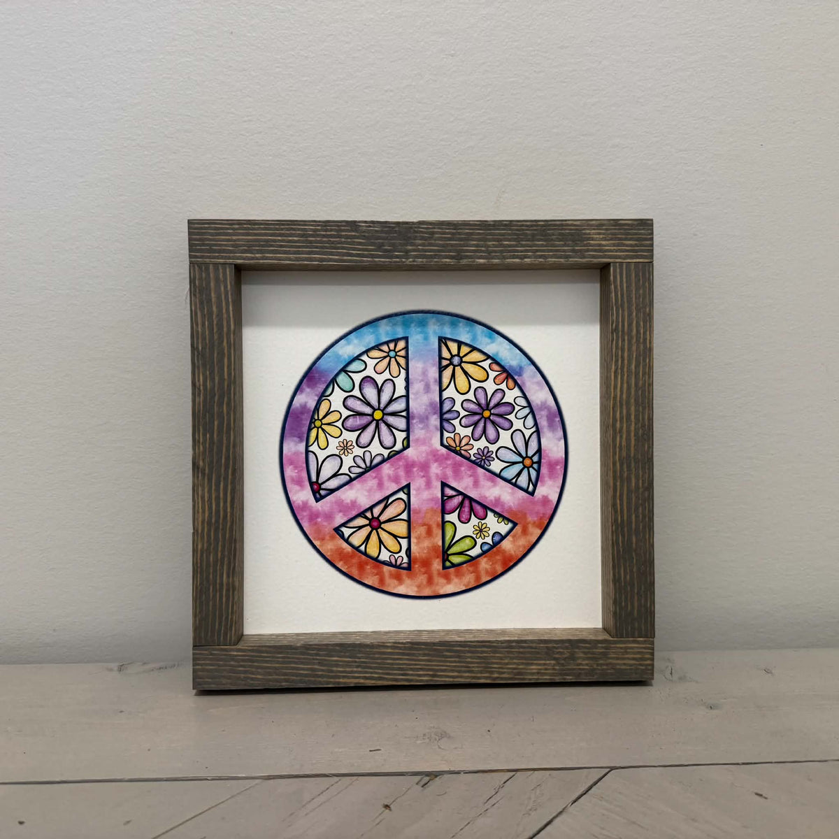 Retro Hippie Peace | Wood Sign