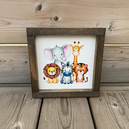 Safari Animals | Wood Sign