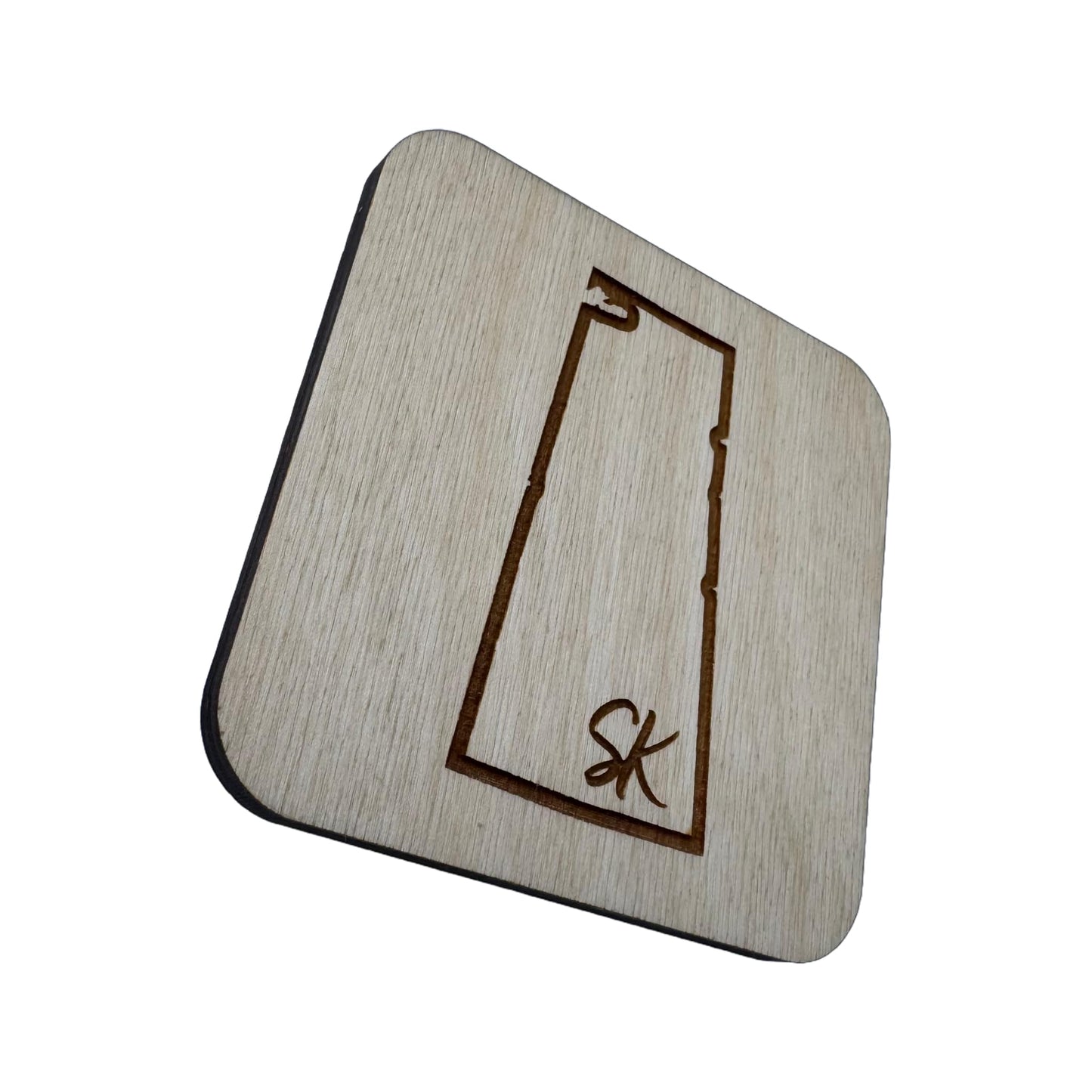 Sask Province Outline | Wood Coaster