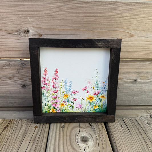 Spring Wildflowers | Wood Sign