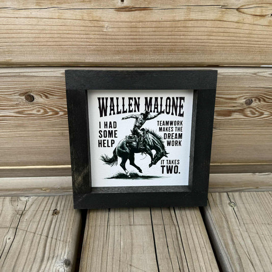 Wallen Malone Mini | Wood Sign