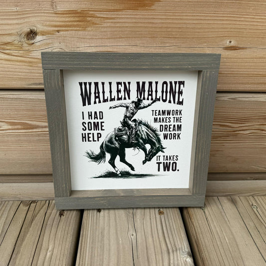 Wallen Malone | Wood Sign