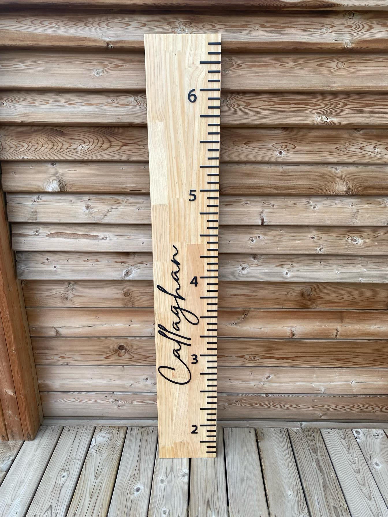 Simple | Custom Growth Chart Wood Sign