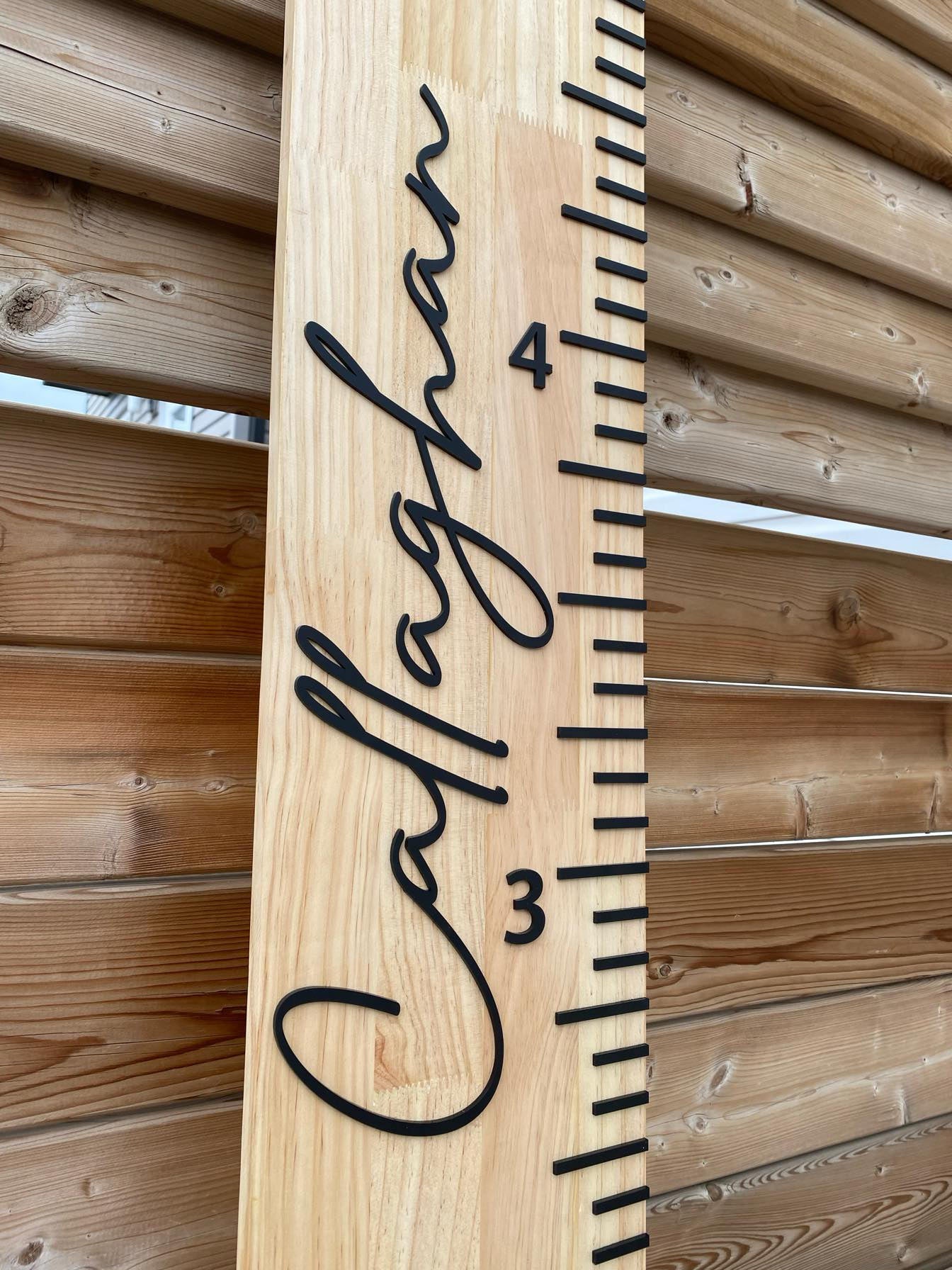 Simple | Custom Growth Chart Wood Sign