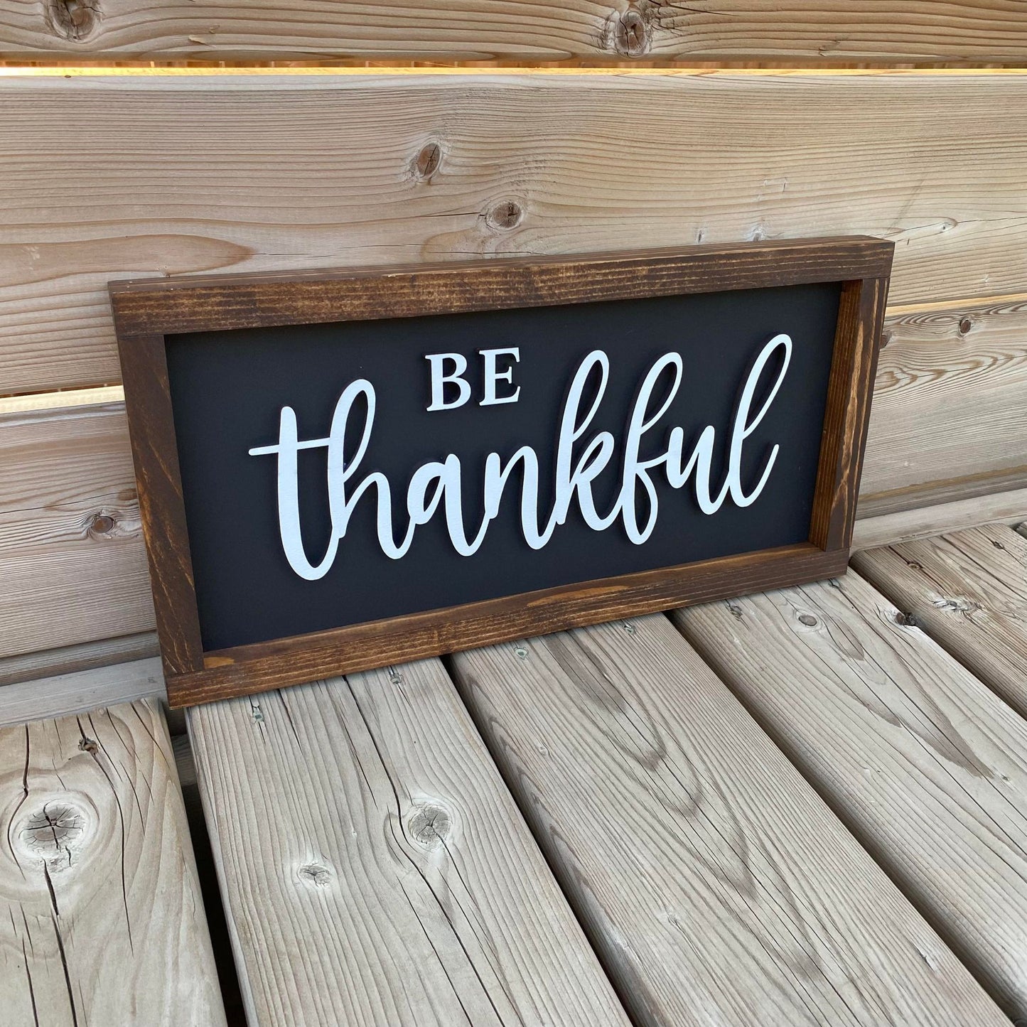 Be Thankful | Wood Sign