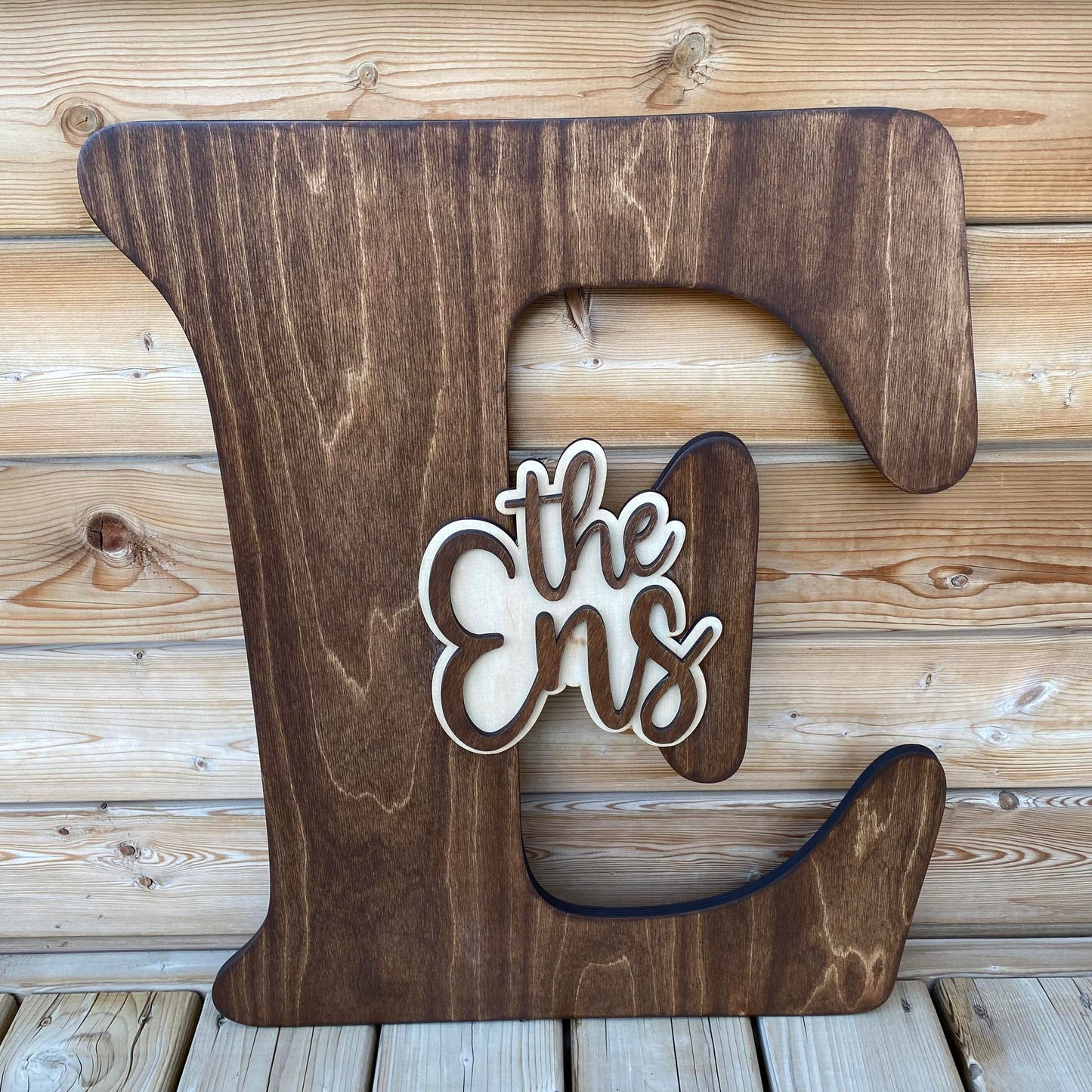 Letter Guestbook with Offset | Custom Wood Sign
