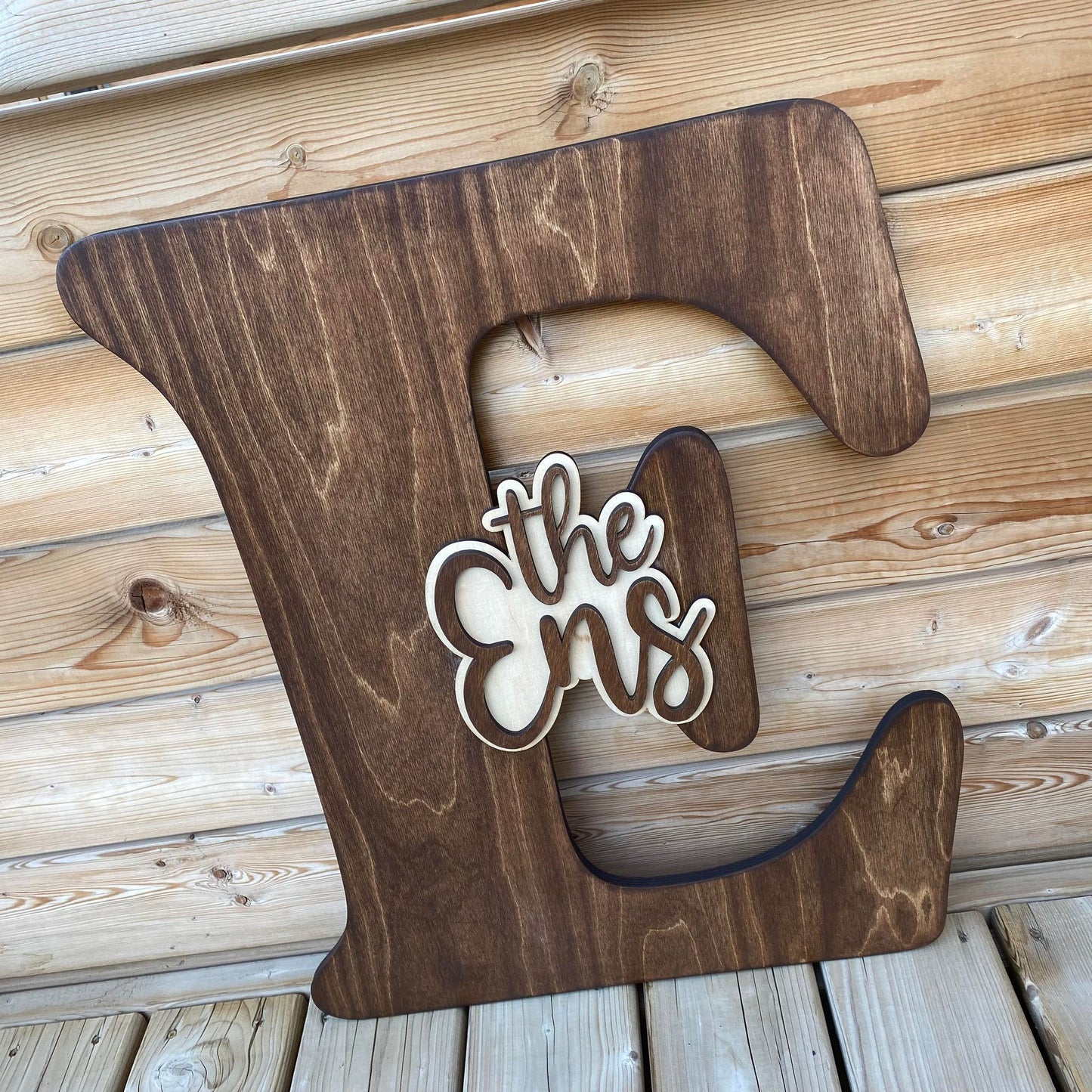 Letter Guestbook with Offset | Custom Wood Sign