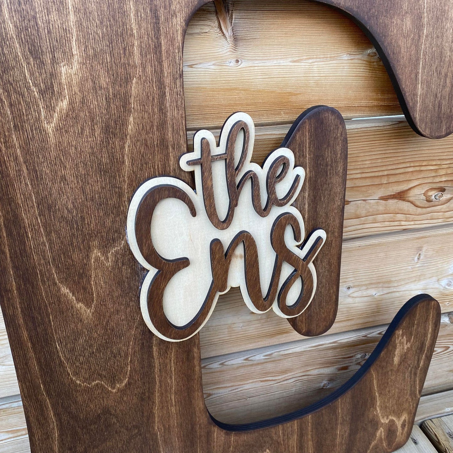 Letter Guestbook with Offset | Custom Wood Sign