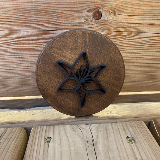 Lily | Round Wood Sign
