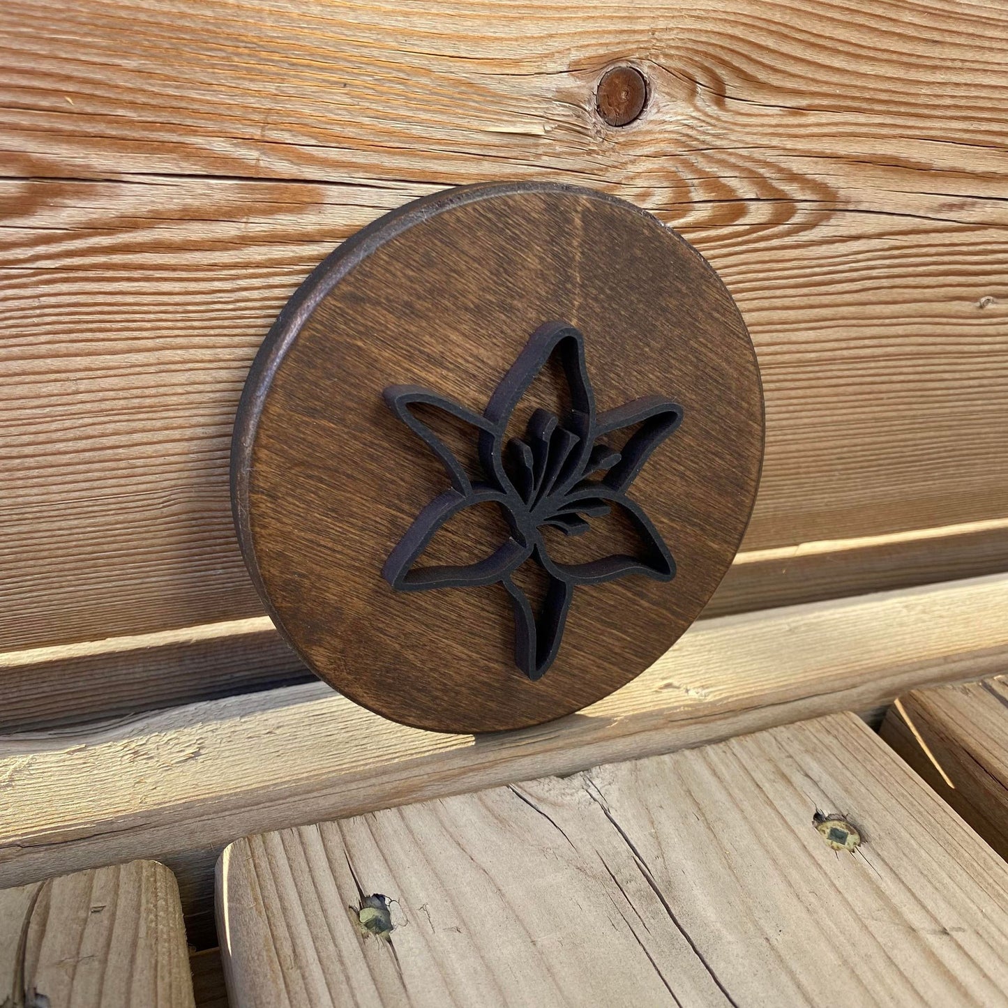 Lily | Round Wood Sign