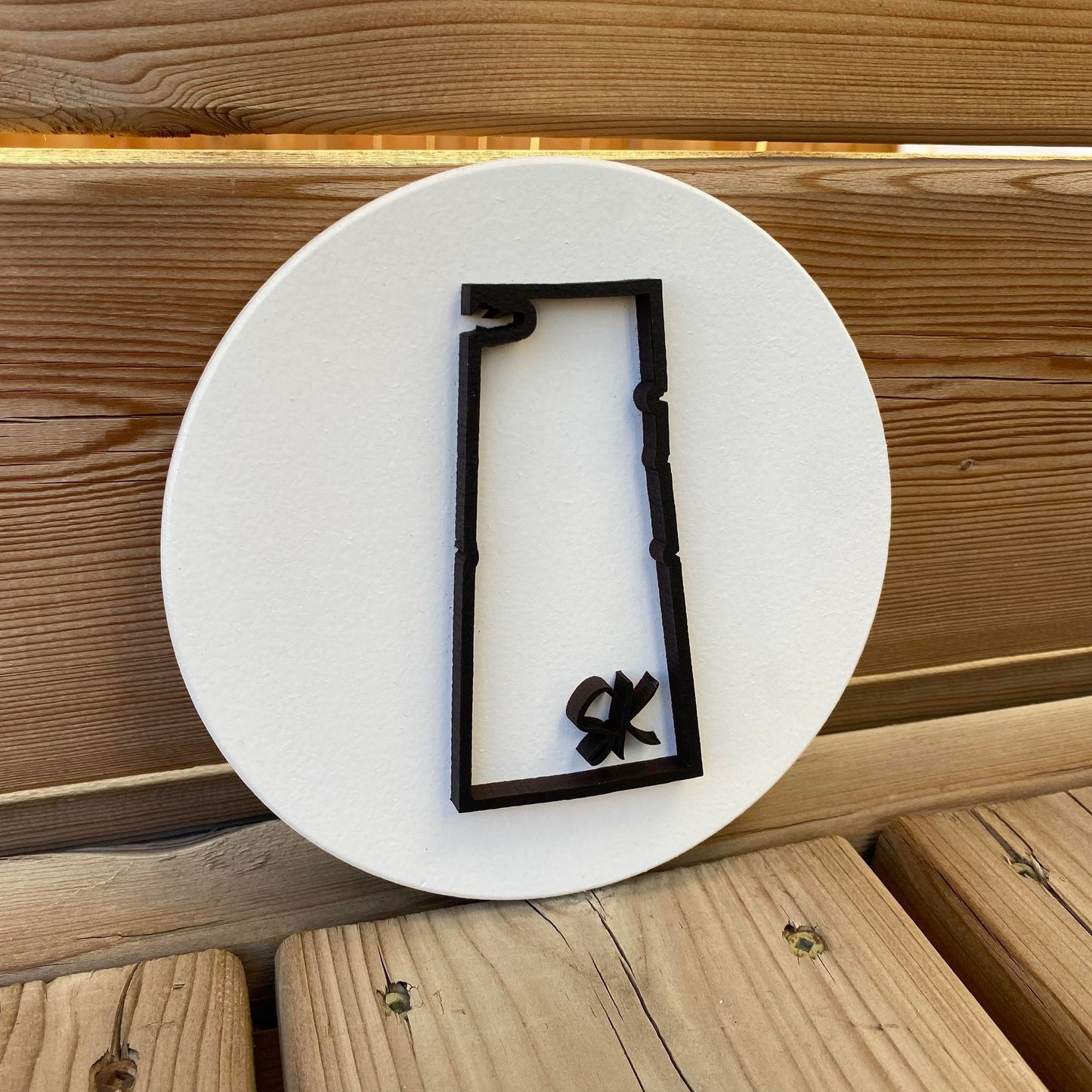 Sask Province Outline | Round Wood Sign