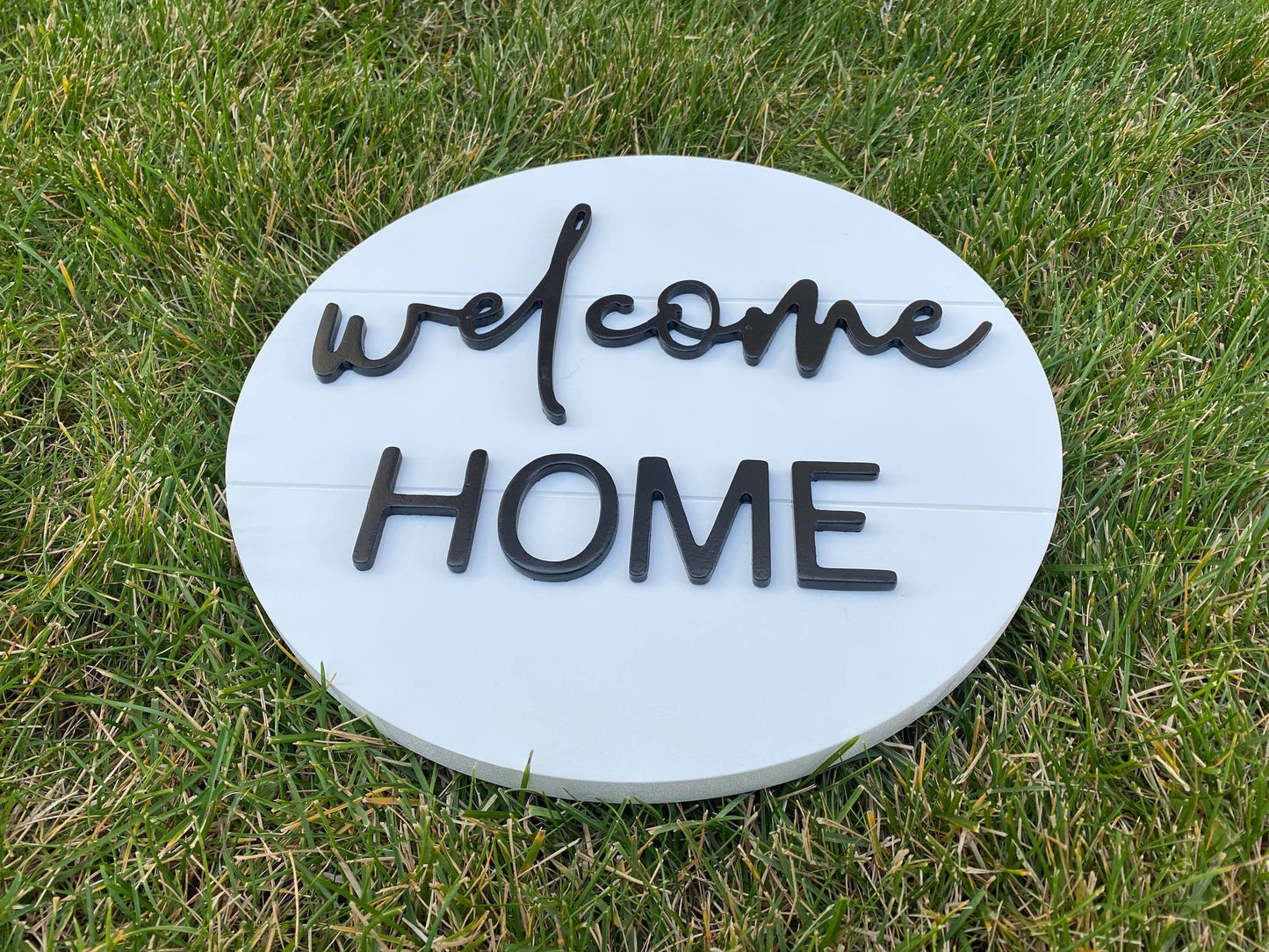 Welcome Home | Round Wood Sign