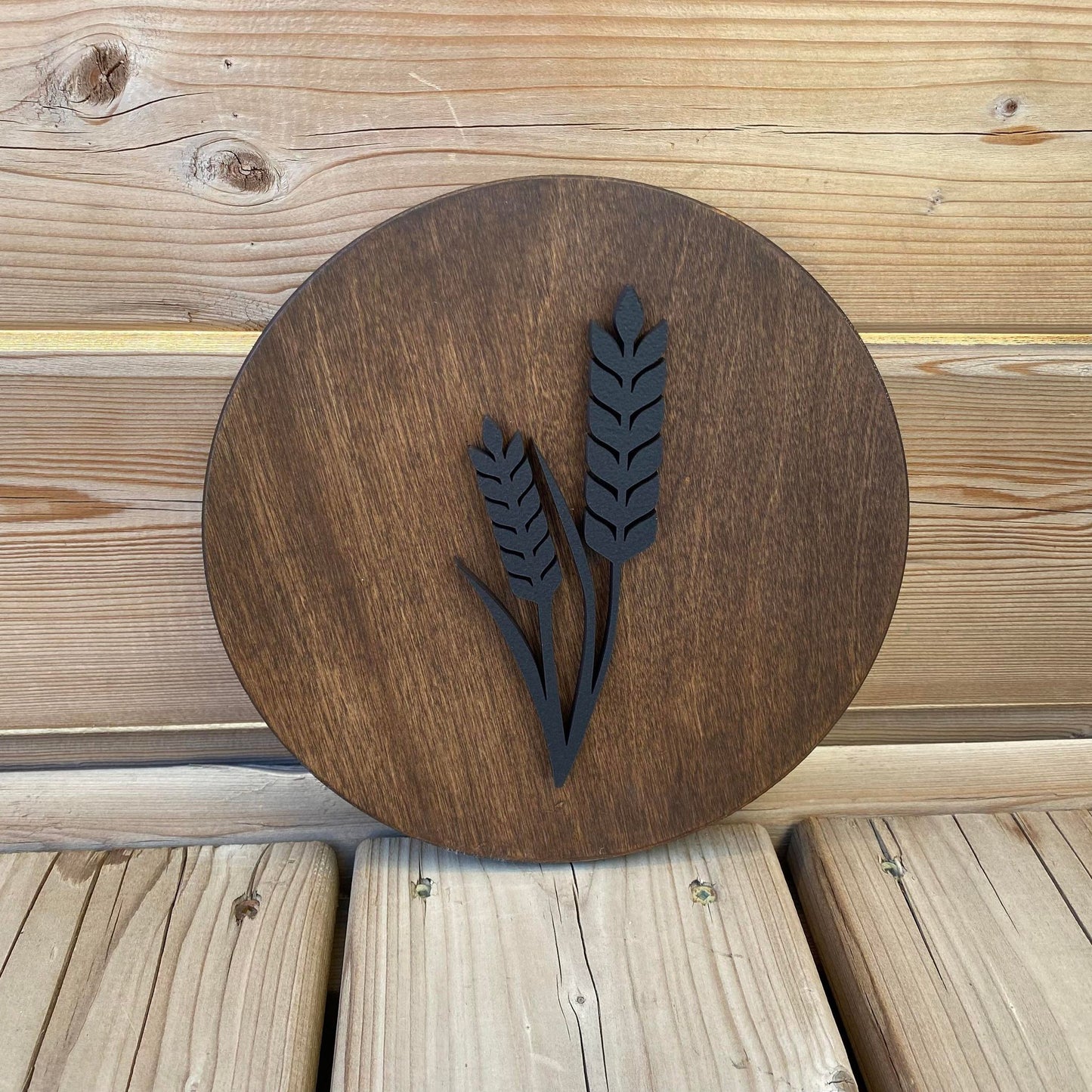 Wheat | Round Wood Sign