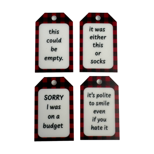 Funny Acrylic Gift Tag Set 3