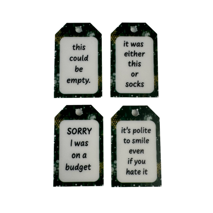 Funny Acrylic Gift Tag Set 3