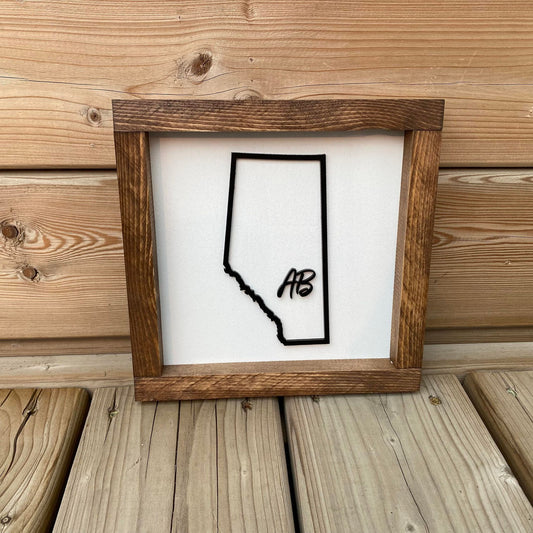 Alberta Province Outline | Wood Sign