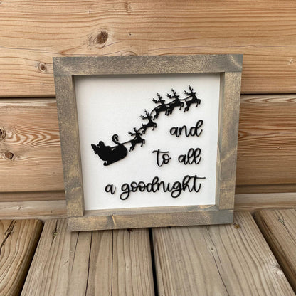 And To All A Goodnight | Wood Sign