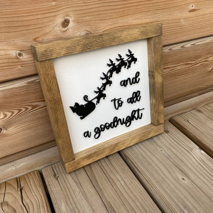 And To All A Goodnight | Wood Sign