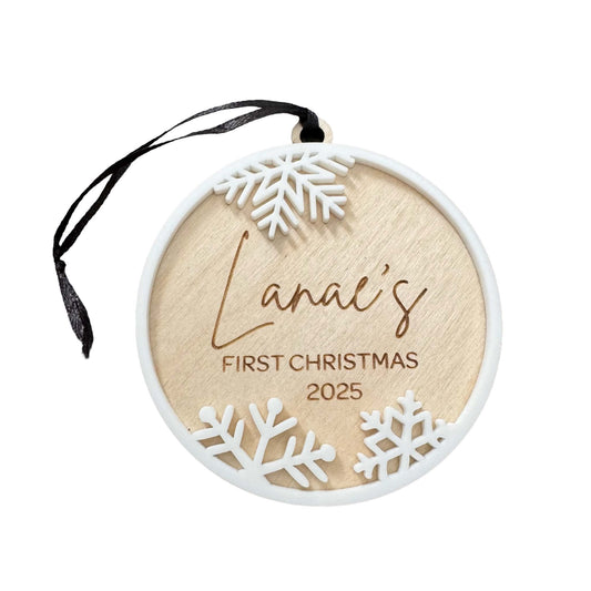 Baby's First Christmas Snowflake | Personalized Ornament
