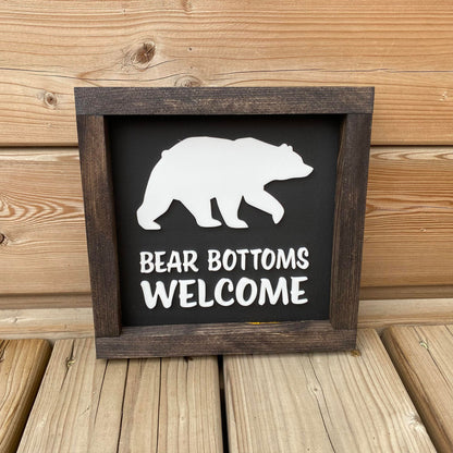 Bear Bottoms Welcome BL | Wood Sign