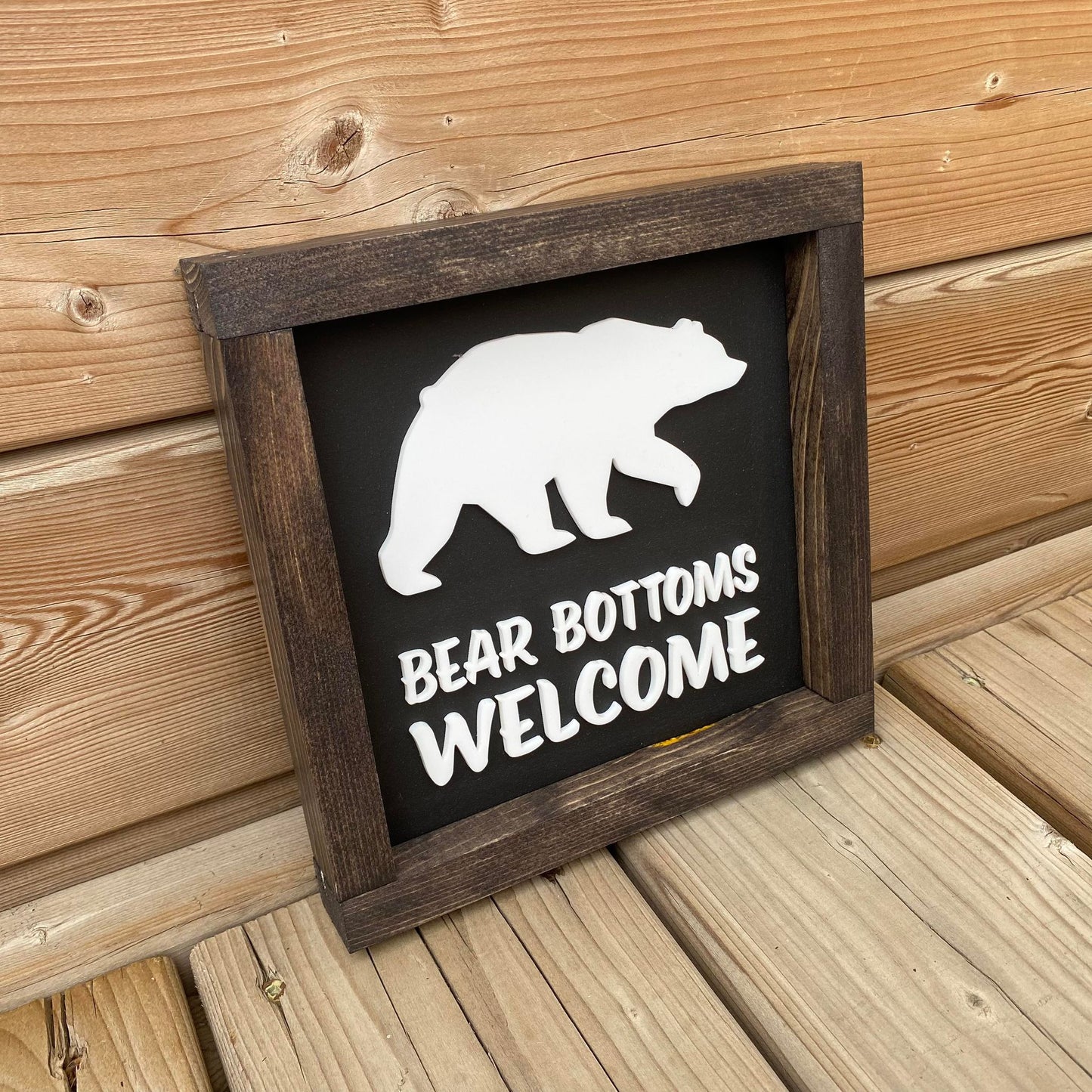 Bear Bottoms Welcome BL | Wood Sign